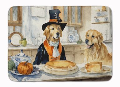 Golden Retriever Fall Kitchen Pumpkins Memory Foam Kitchen Mat Machine Washable Anti-Fatigue Mat Cushion Comfort Bath Mat or Kitchen Rug