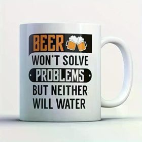 1pc BEER Coffee Mug - Beer Problems Beer - Funny 11 oz White Ceramic Tea Cup - Humor