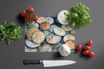 NEW Sand Dollars Glass Cutting Board Decorative Tempered Glass Kitchen Cutting and Serving Board Large Size Chopping Board