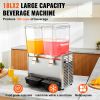 VEVOR Commercial Beverage Dispenser, 20.4 Qt 18L 2 Tanks Ice Tea Drink Machine