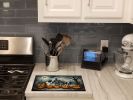 NEW Saint Bernard Spooky Halloween Glass Cutting Board Decorative Tempered Glass Kitchen Cutting and Serving Board Large Size Chopping Board