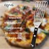 Fish Spatula Stainless Steel Grill Egg Omelette Pancake Fish Turner Spatula Metal Angled Slotted Turner