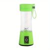 1pc Portable 6 Blades In 3D Juicer Cup, Updated Version Rechargeable Juice Blender Secure Switch Electric Fruit Mixer For Superb Mixing