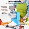 VEVOR Ice Crushers Machine, 220lbs Per Hour Electric Snow Cone Maker with 4 Blades, Stainless Steel Shaved Ice Machine with Cover and Bowl